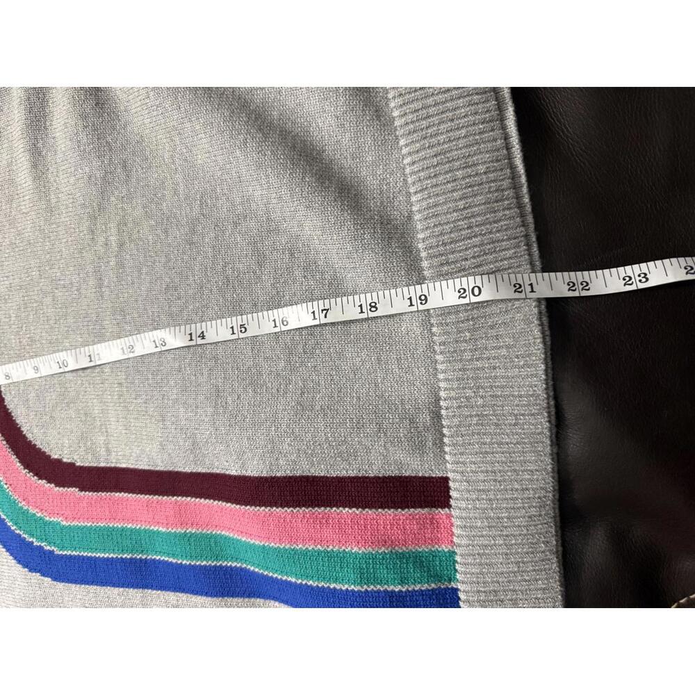 NWT Lou & Grey Gray Sweater with Multicolor Rainbow Design, Size Small - Picture 6 of 6